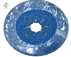 FIVE INCH BLUE ALUMINUM OXIDE FIBER DISC